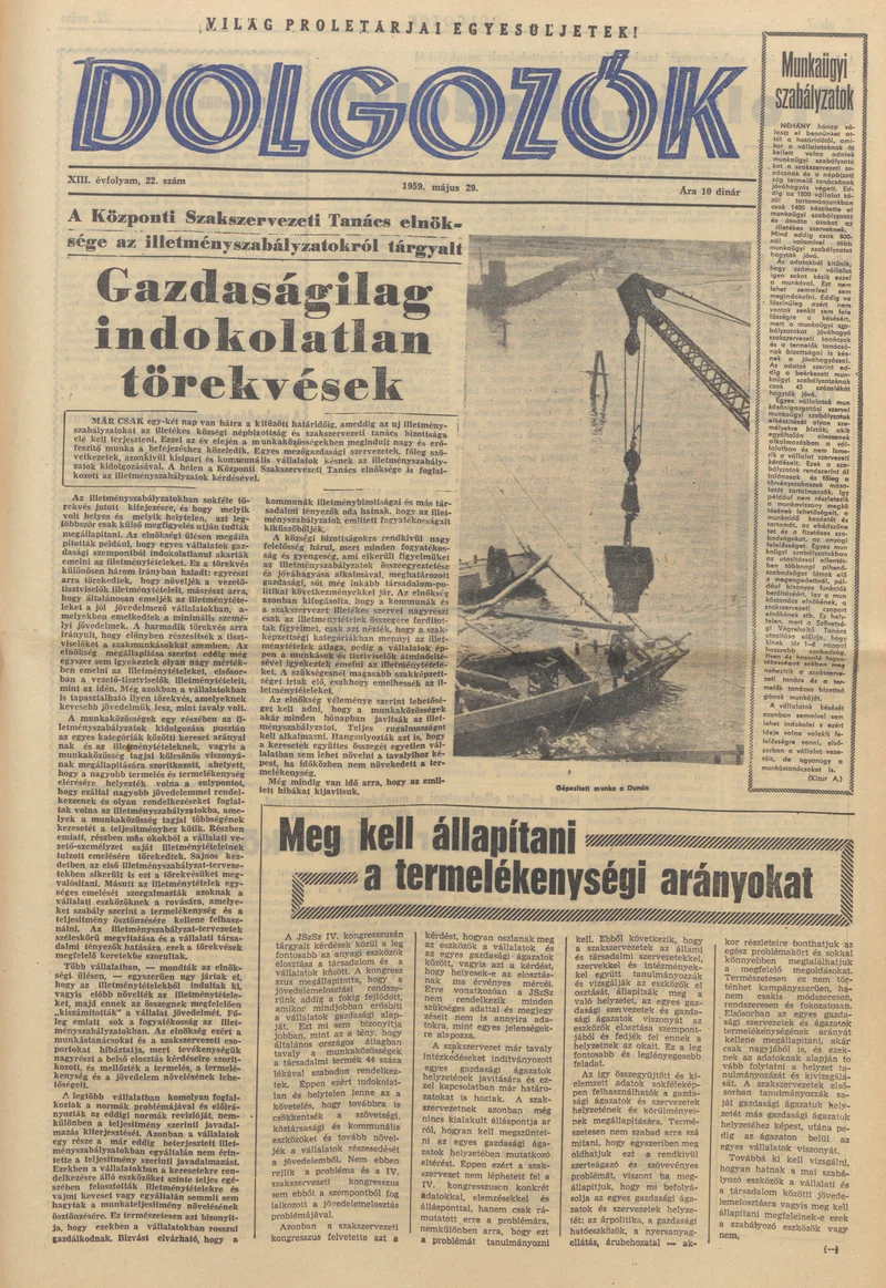 Dolgozók, 13. évf. 1959. május 29. 22. sz.