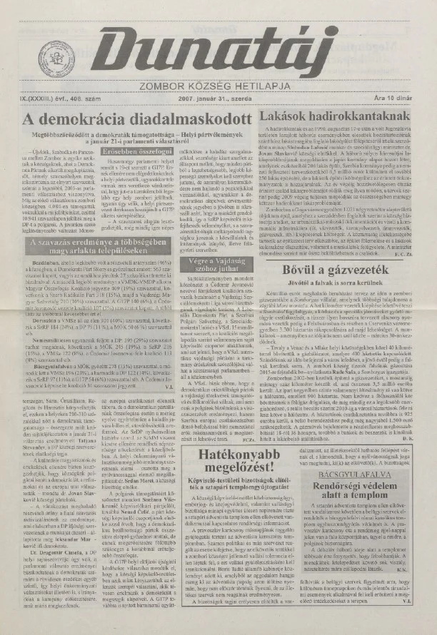 Dunatáj, 9. évf. 2007. január 31. 408. sz.