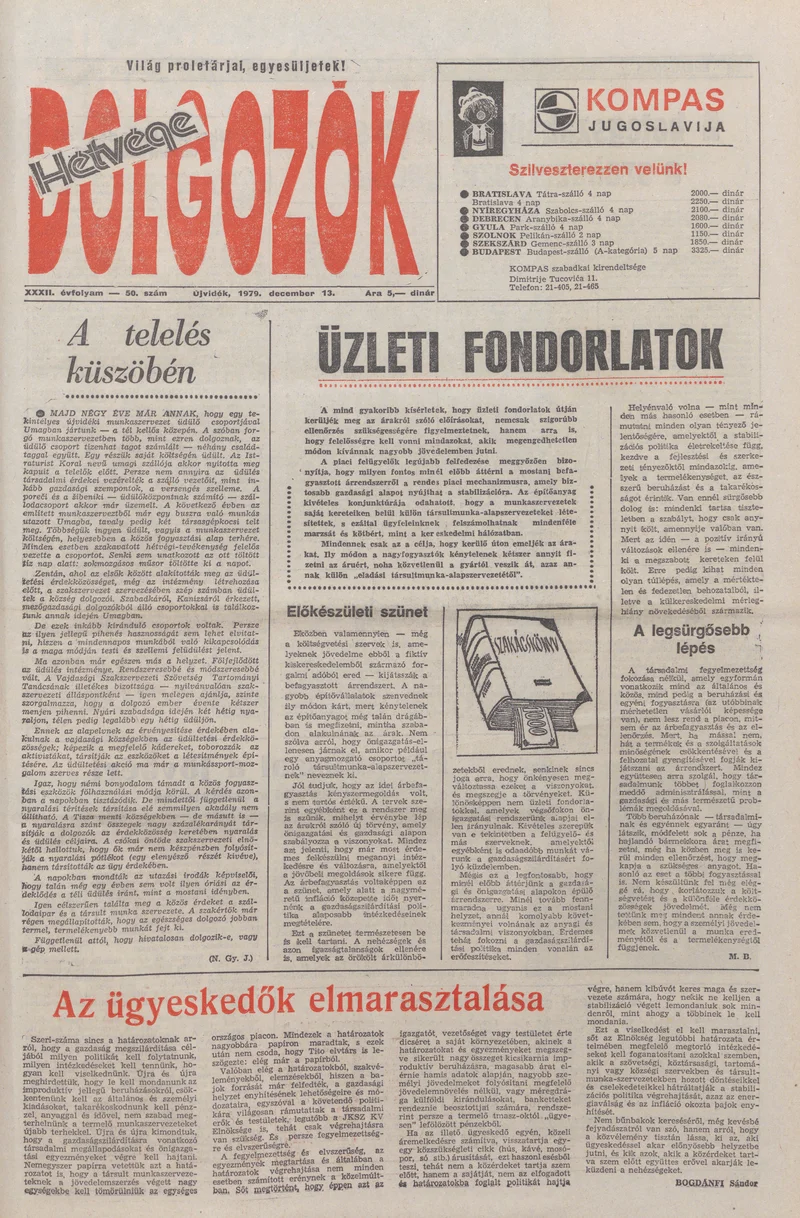 Dolgozók, 33. évf. 1979. december 13. 50. sz.
