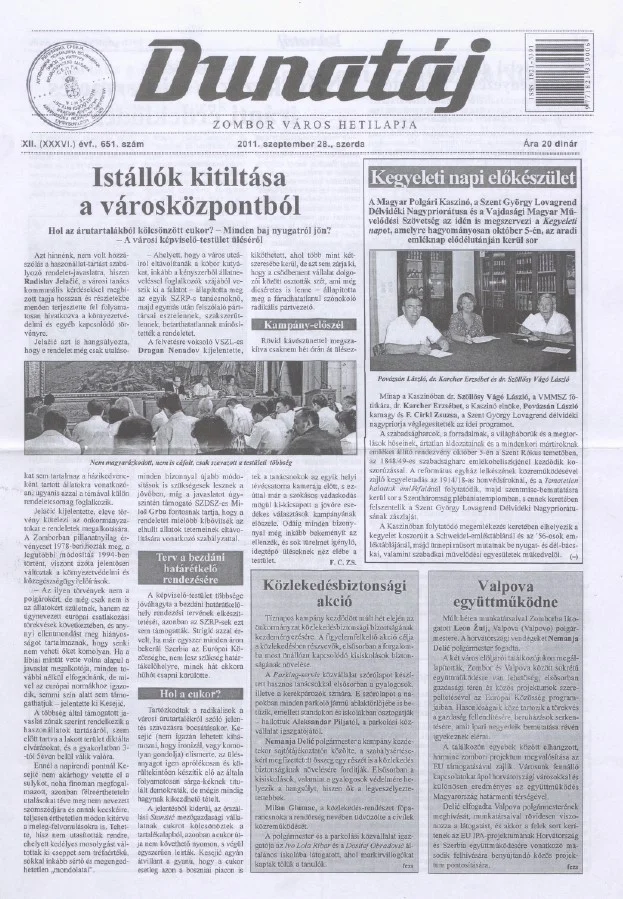 Dunatáj, 13. évf. 2011. szeptember 28. 651. sz.