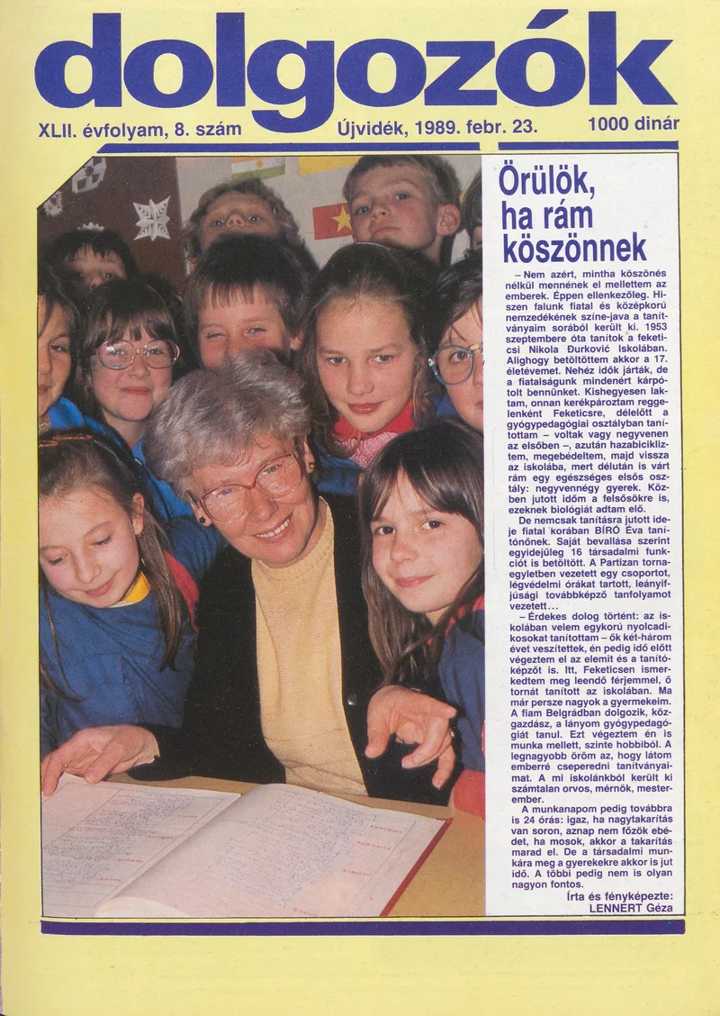 Dolgozók, 43. évf. 1989. február 23. 8. sz.