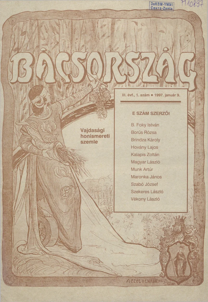 Bácsország, 3. évf. 1997. január 9. 1. sz.