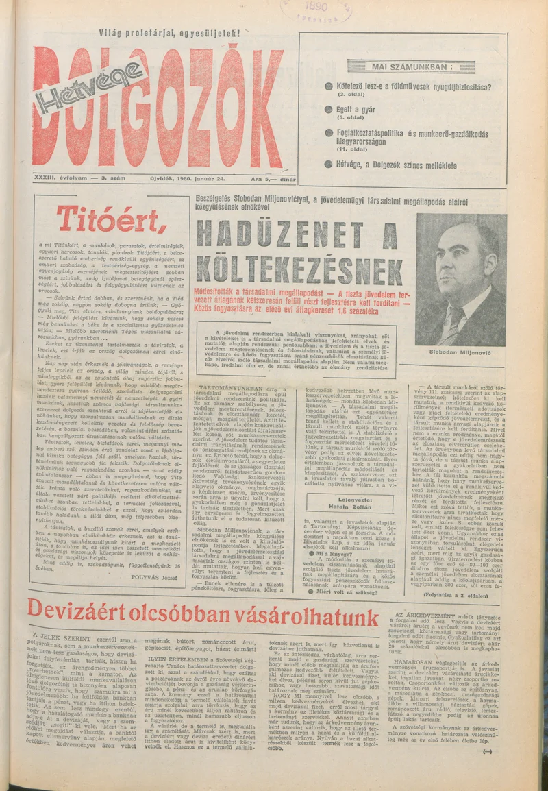 Dolgozók, 34. évf. 1980. január 24. 3. sz.