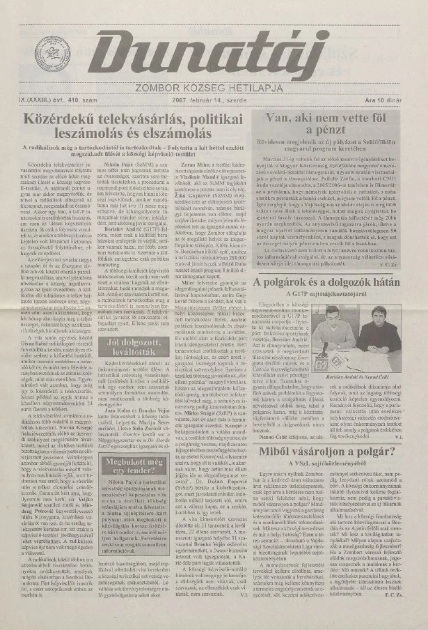 Dunatáj, 9. évf. 2007. február 14. 410. sz.