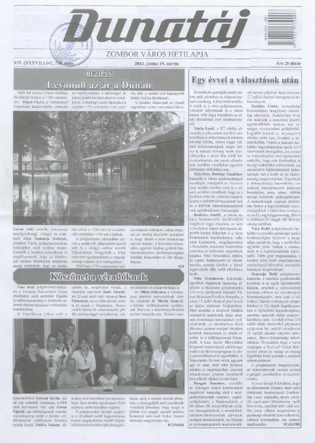 Dunatáj, 15. évf. 2013. június 19. 738. sz.