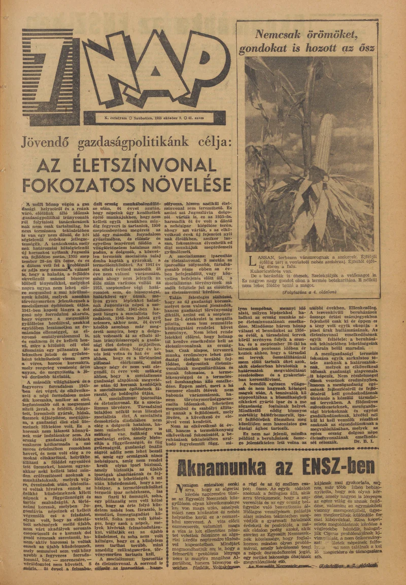 7 Nap, 10. évf. 1955. október 9. 41. sz. 1–16. oldal