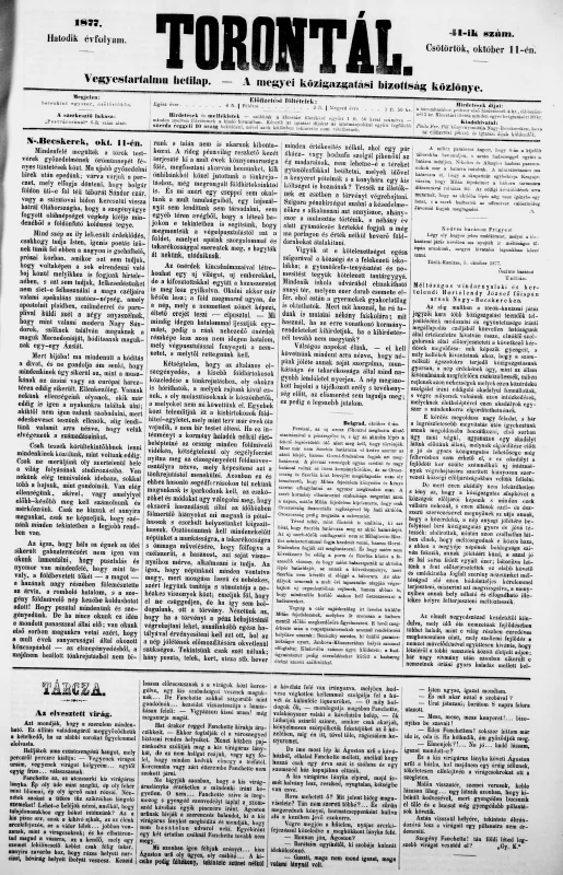 Torontál, 6. évf. 1877. október 11. 41. sz.