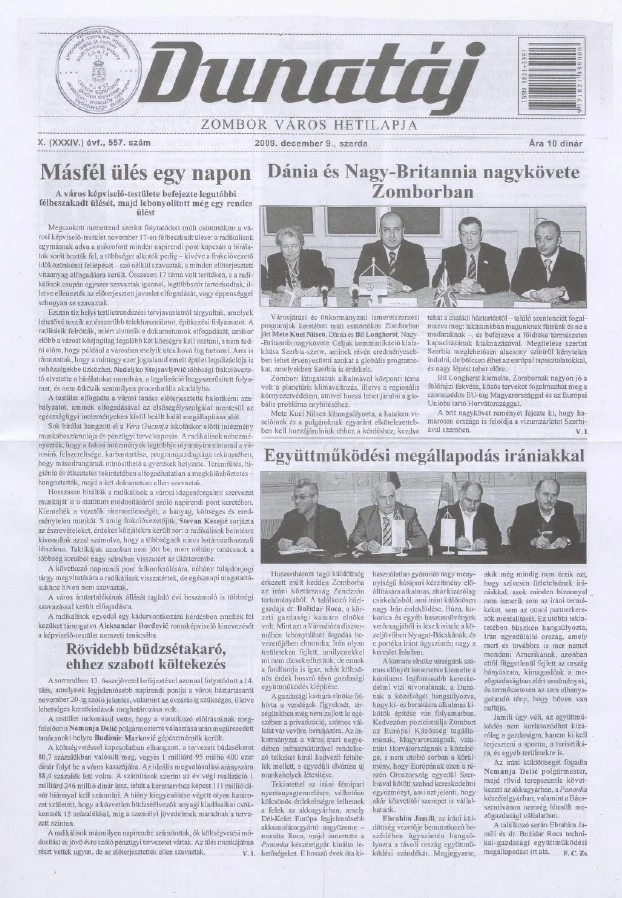 Dunatáj, 11. évf. 2009. december 9. 557. sz.