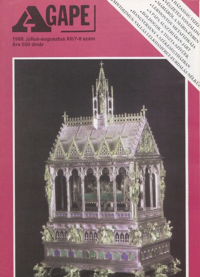 Agape, 12. évf. 1988. július 30. – augusztus 30. 7–8. sz.