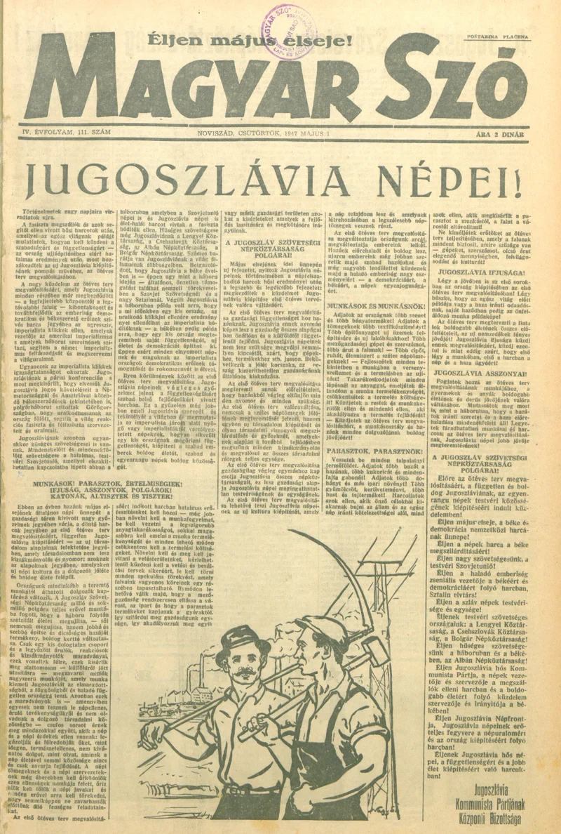 Magyar Szó, 4. évf. 1947. május 1. 111. sz. 1–16. oldal