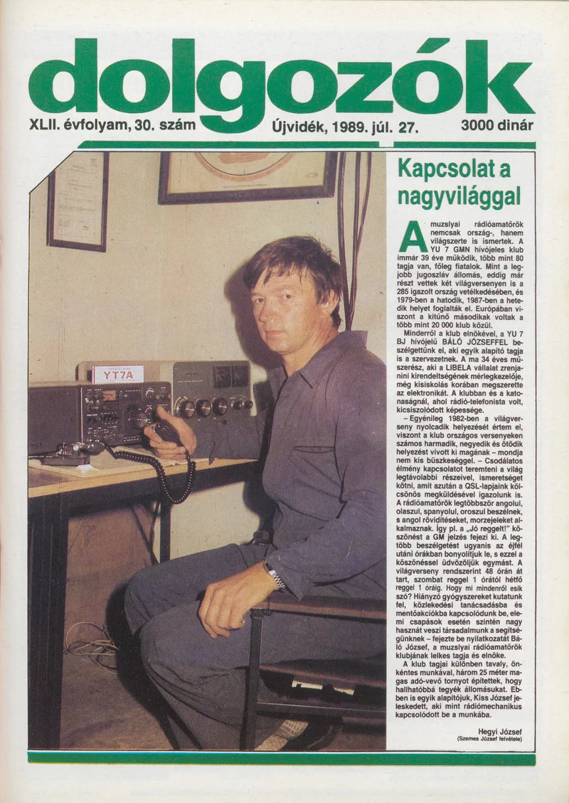 Dolgozók, 43. évf. 1989. július 27. 30. sz.