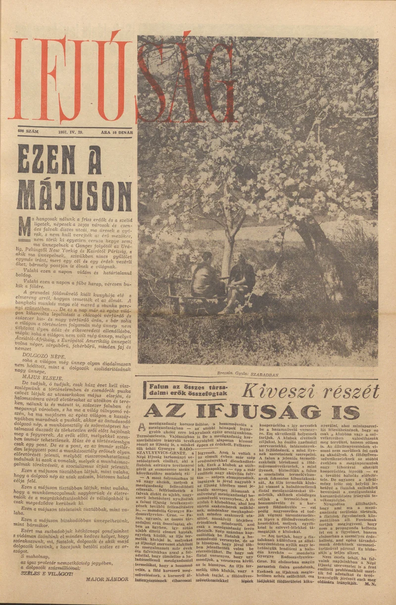 Ifjúság, 13. évf. 1957. április 29. 600. sz.