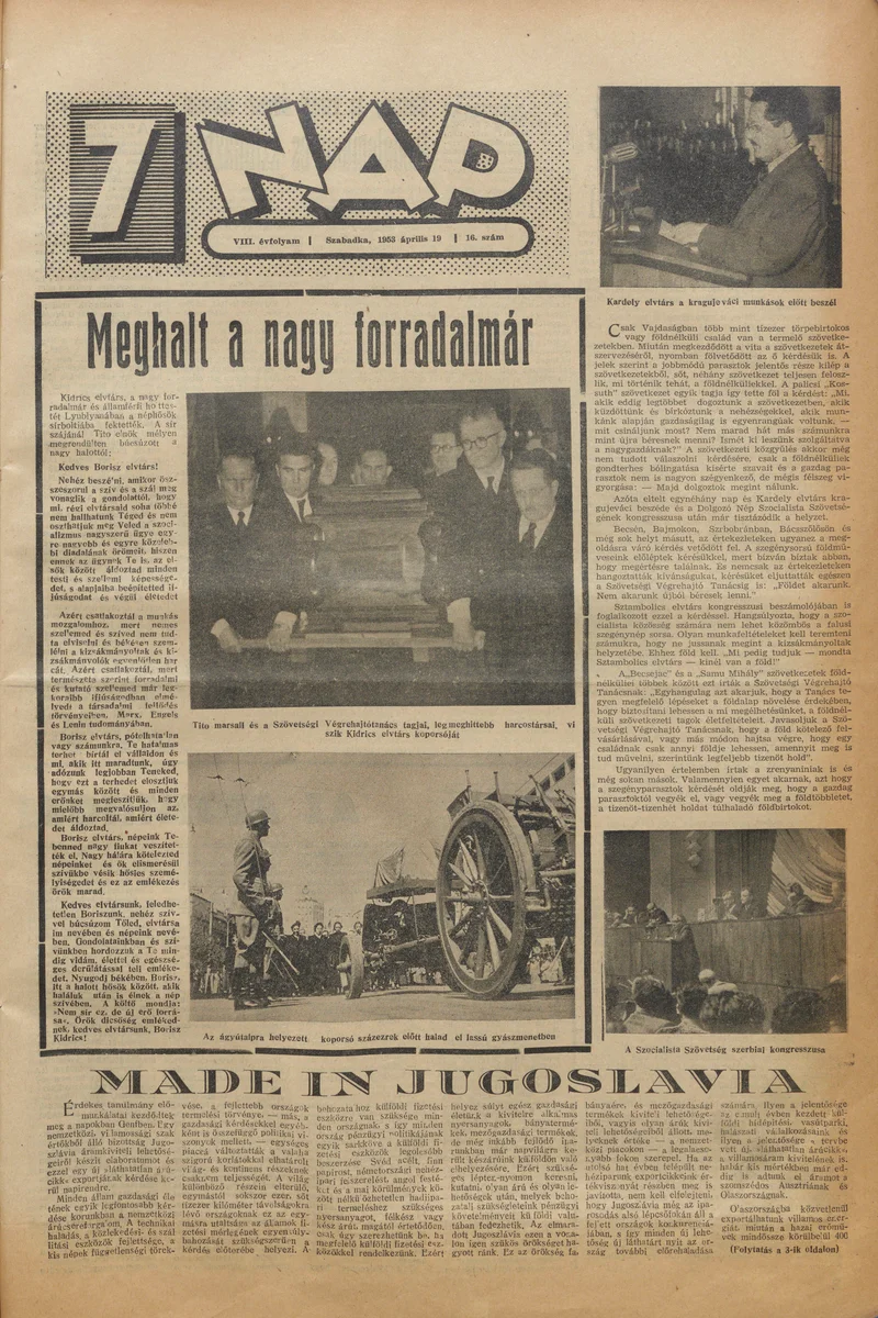7 Nap, 8. évf. 1953. április 19. 16. sz. 1–12. oldal