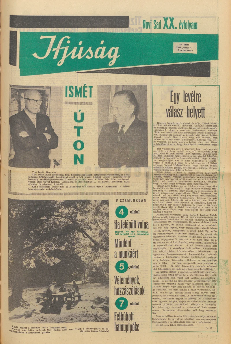 Ifjúság, 20. évf. 1964. június 4. 23. sz.
