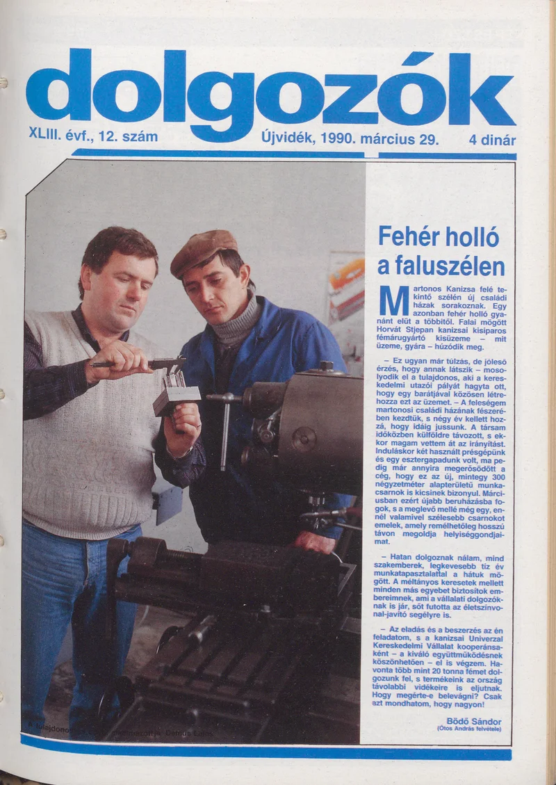 Dolgozók, 44. évf. 1990. március 29. 13. sz.