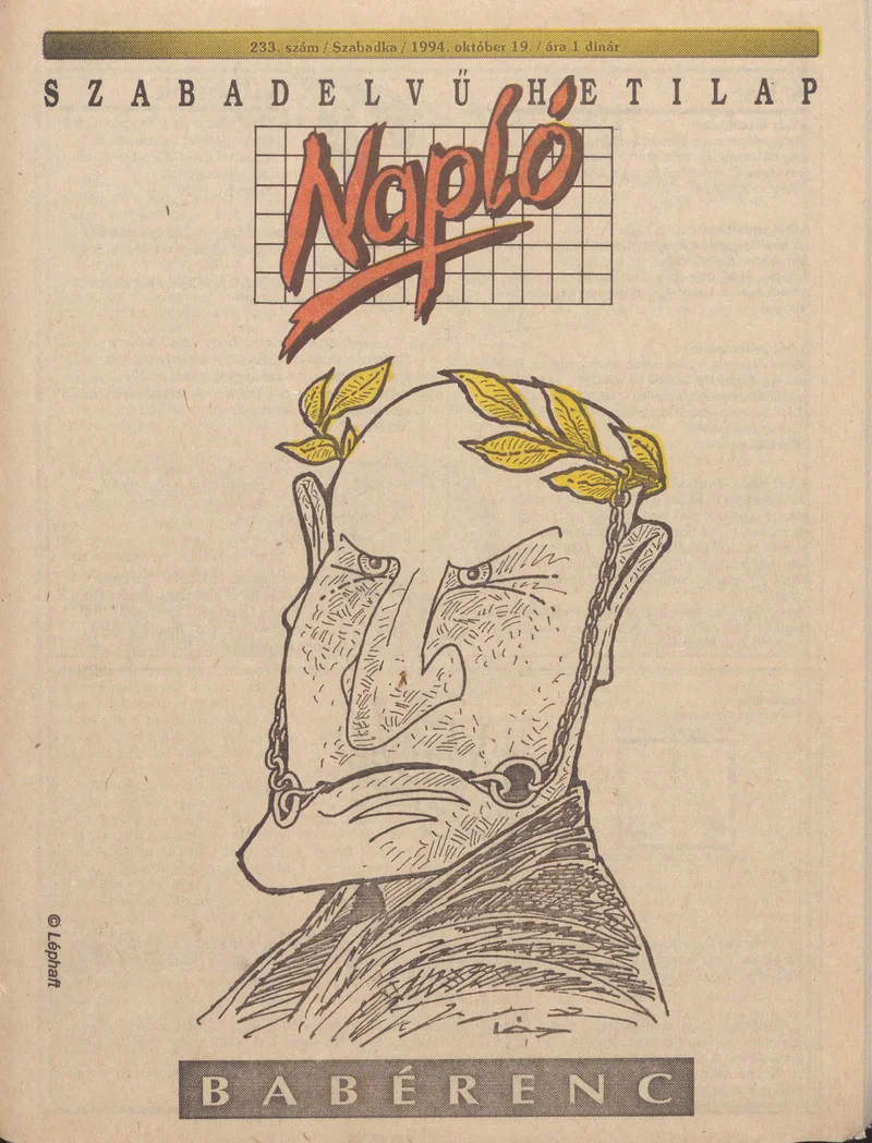 Napló - Szabadelvű hetilap, 5. évf. 1994. október 19. 233. sz.