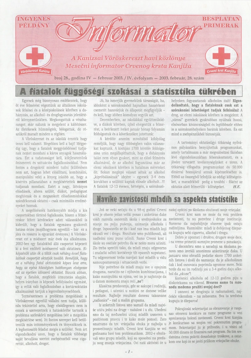 Informator, 4. évf. 2003. február 1. 28. sz.
