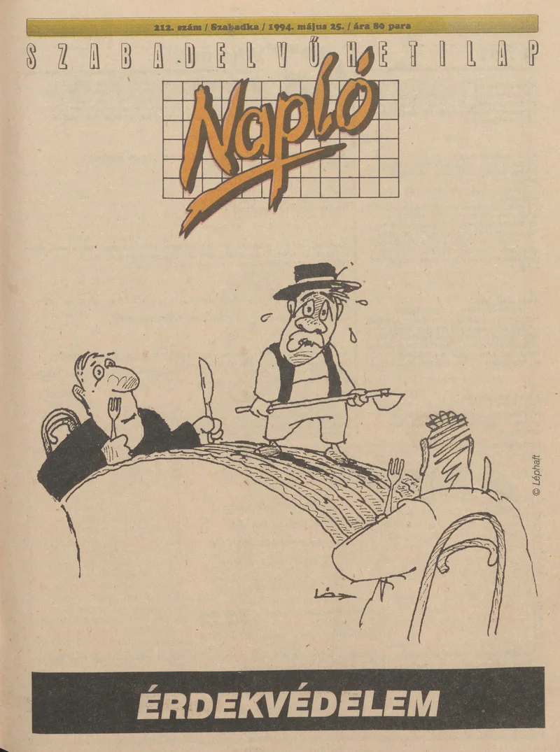 Napló - Szabadelvű hetilap, 5. évf. 1994. május 25. 212. sz.