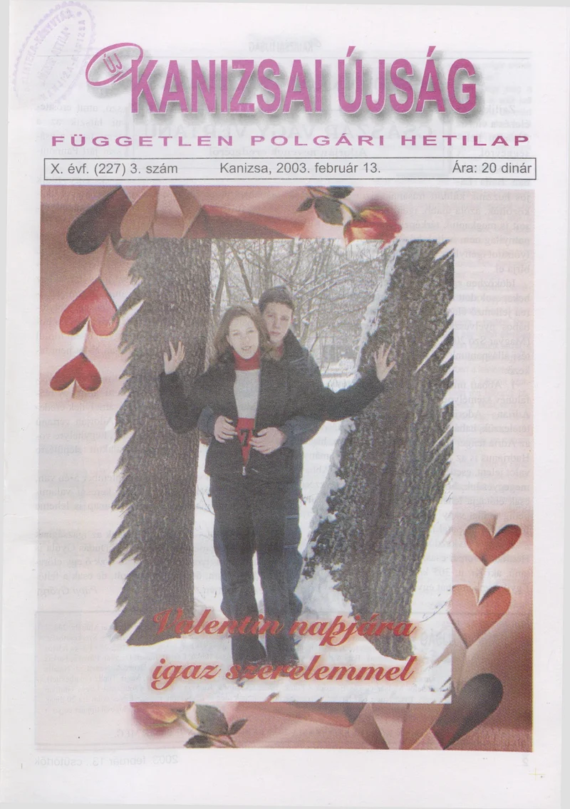 Új Kanizsai Újság, 10. évf. 2003. február 13. 3. sz.