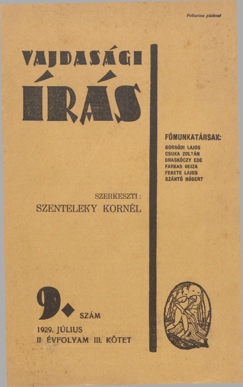Vajdasági Írás, 2. évf. 1929. július. 9. sz. 1–79. oldal