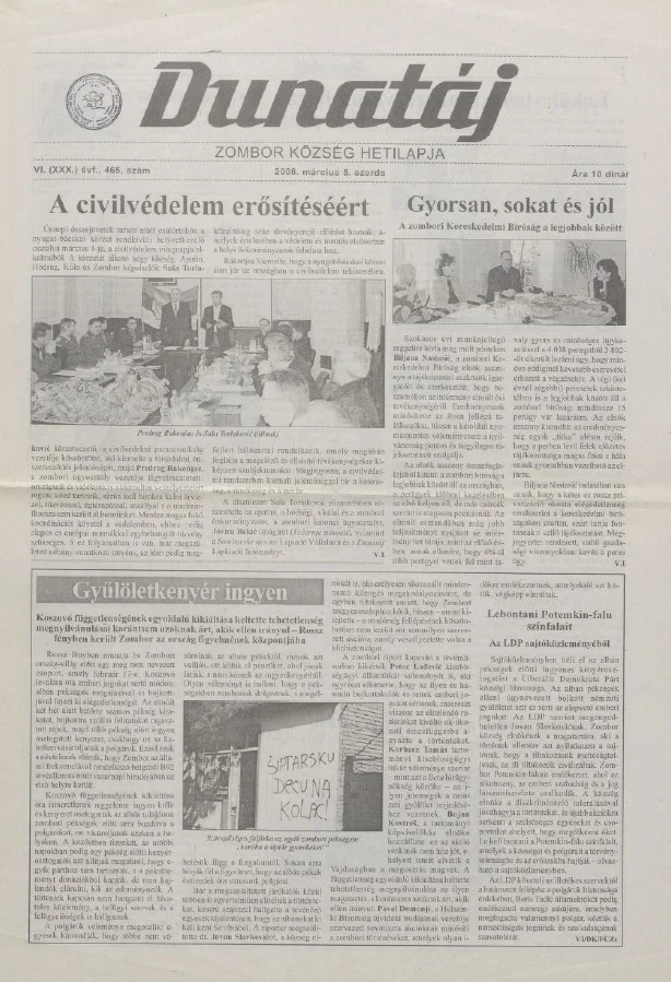 Dunatáj, 10. évf. 2008. március 5. 465. sz.