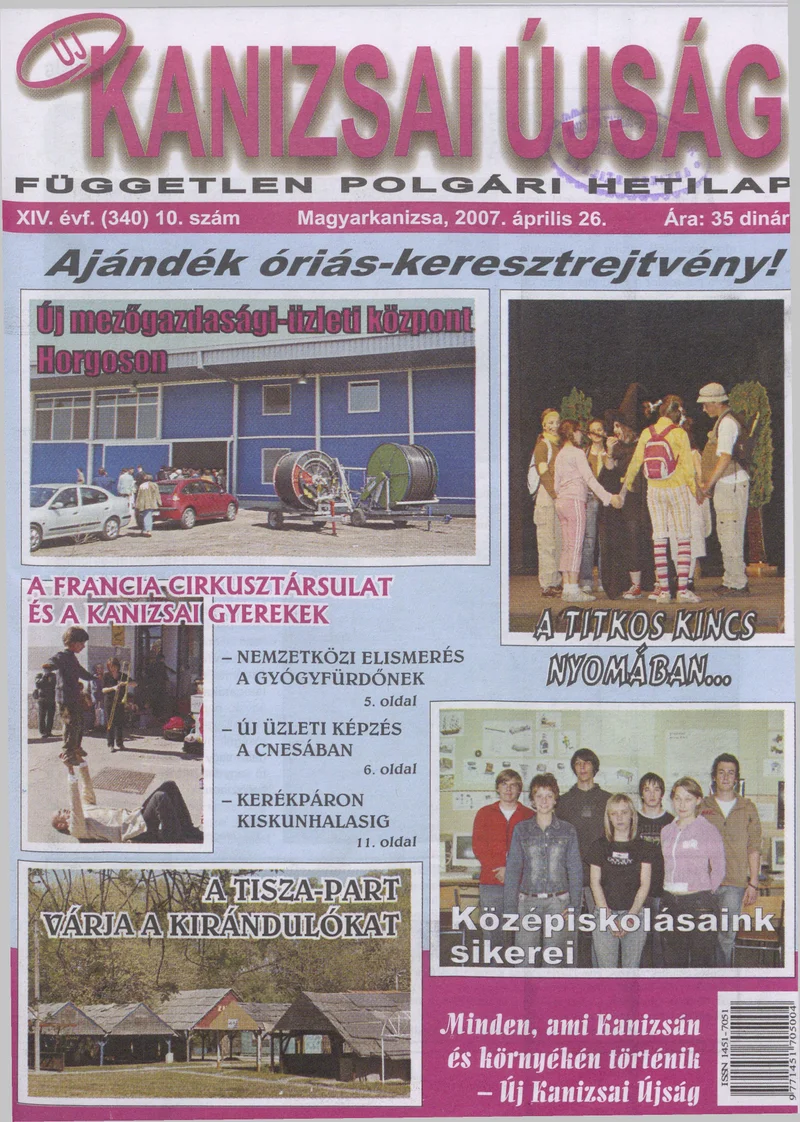 Új Kanizsai Újság, 14. évf. 2007. április 26. 10. sz.