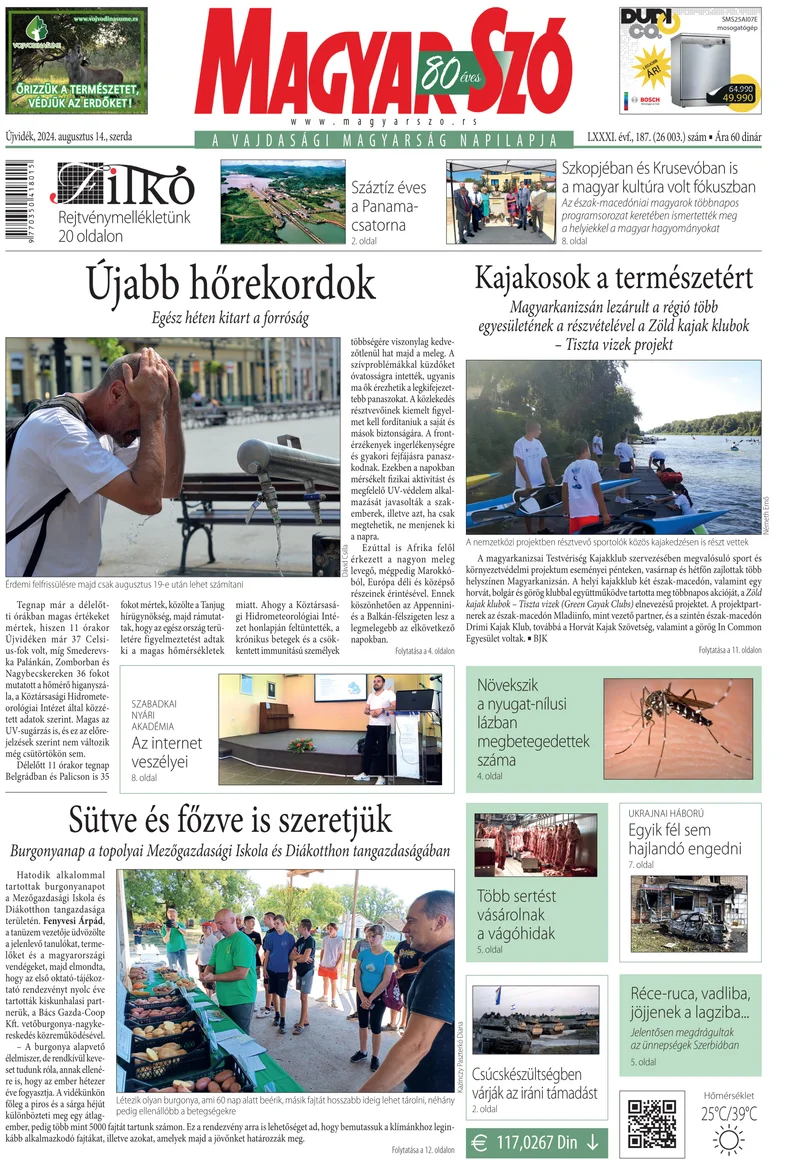Magyar Szó, 81. évf. 2024. augusztus 14. 187. sz. 1–16. oldal