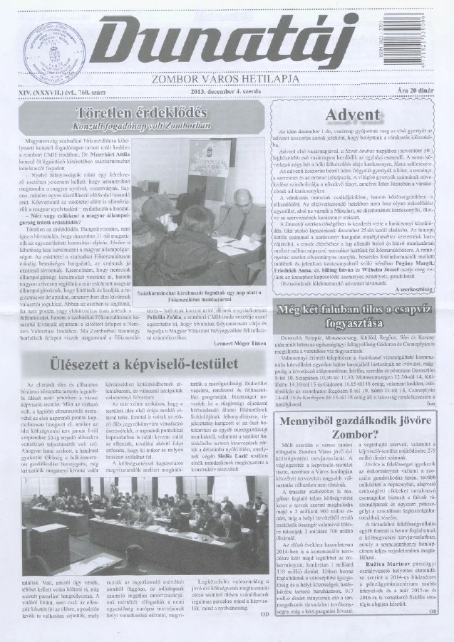 Dunatáj, 15. évf. 2013. december 4. 760. sz.