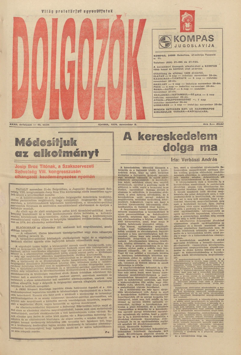 Dolgozók, 33. évf. 1979. november 8. 45. sz.