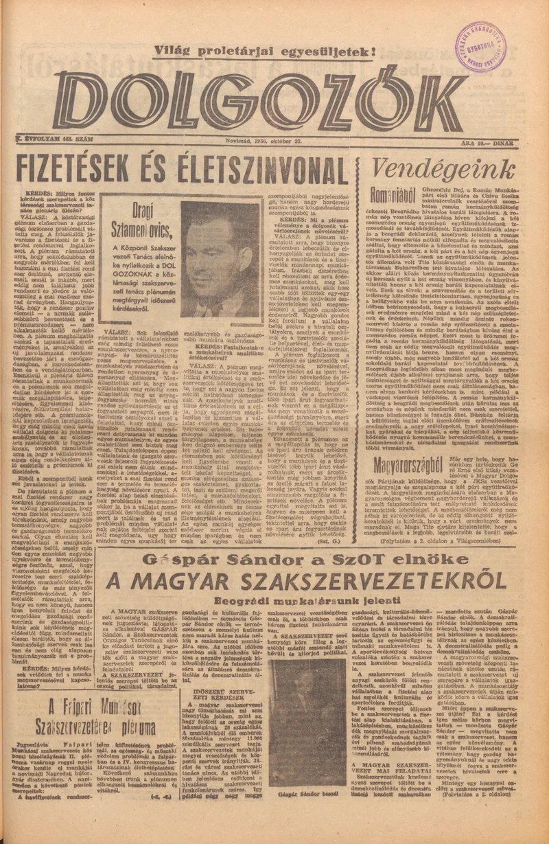 Dolgozók, 10. évf. 1956. október 23. 44. sz.
