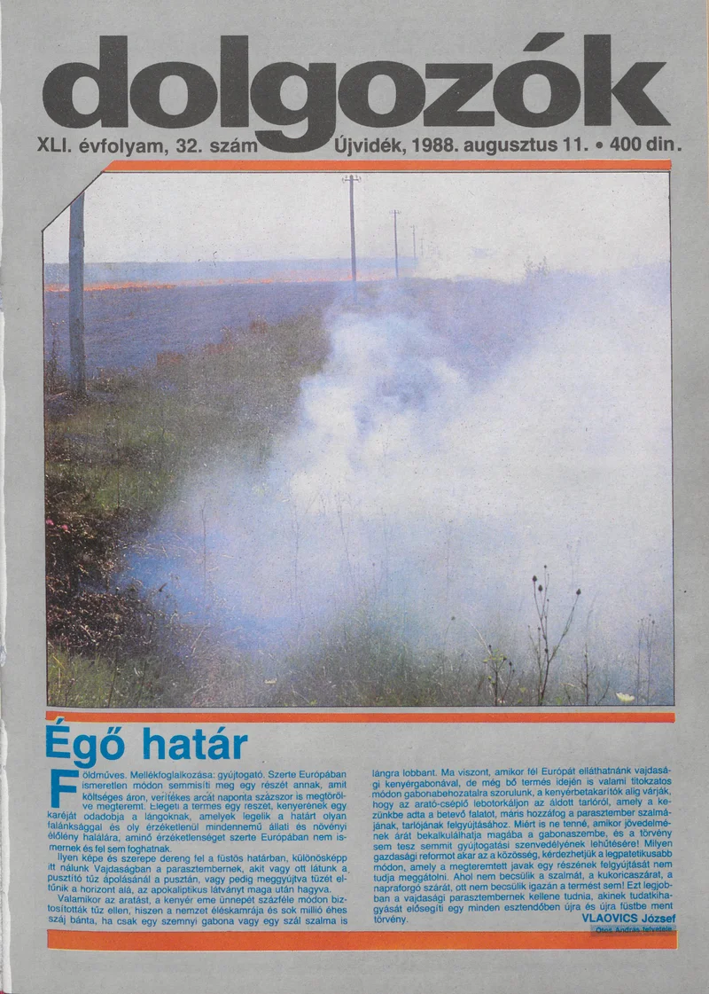 Dolgozók, 42. évf. 1988. augusztus 11. 32. sz.
