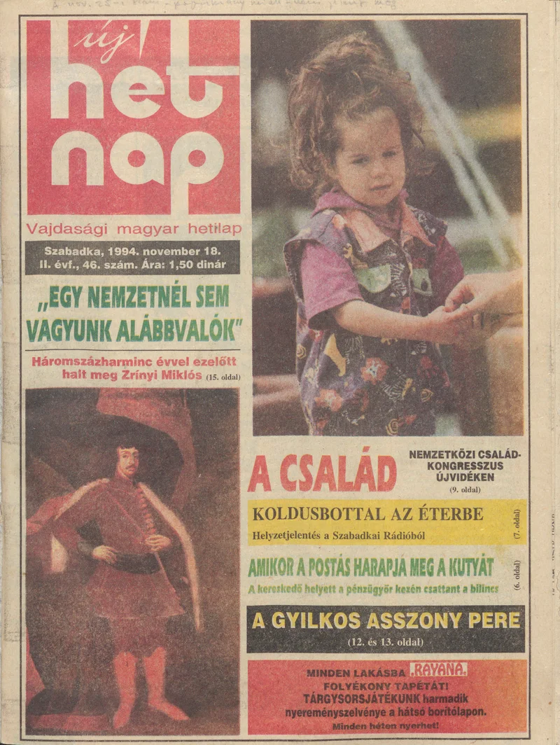 Új Hét Nap, 2. évf. 1994. november 18. 46. sz.