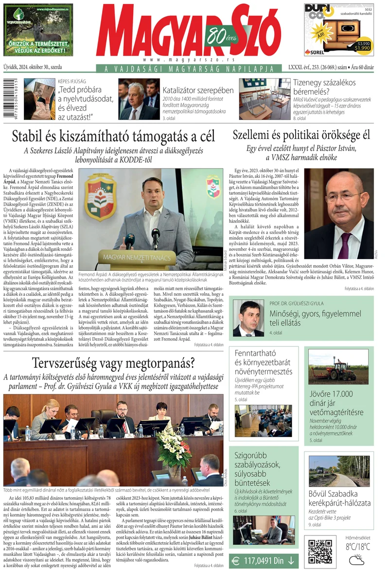 Magyar Szó, 81. évf. 2024. október 30. 253. sz. 1–16. oldal