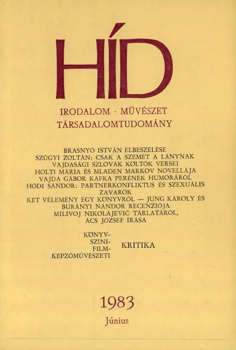 Híd, 47. évf. 1983. június. 6. sz. 693–820. oldal