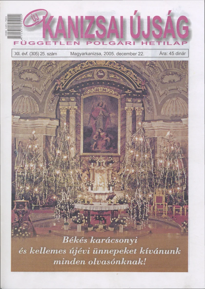 Új Kanizsai Újság, 12. évf. 2005. december 22. 25. sz.