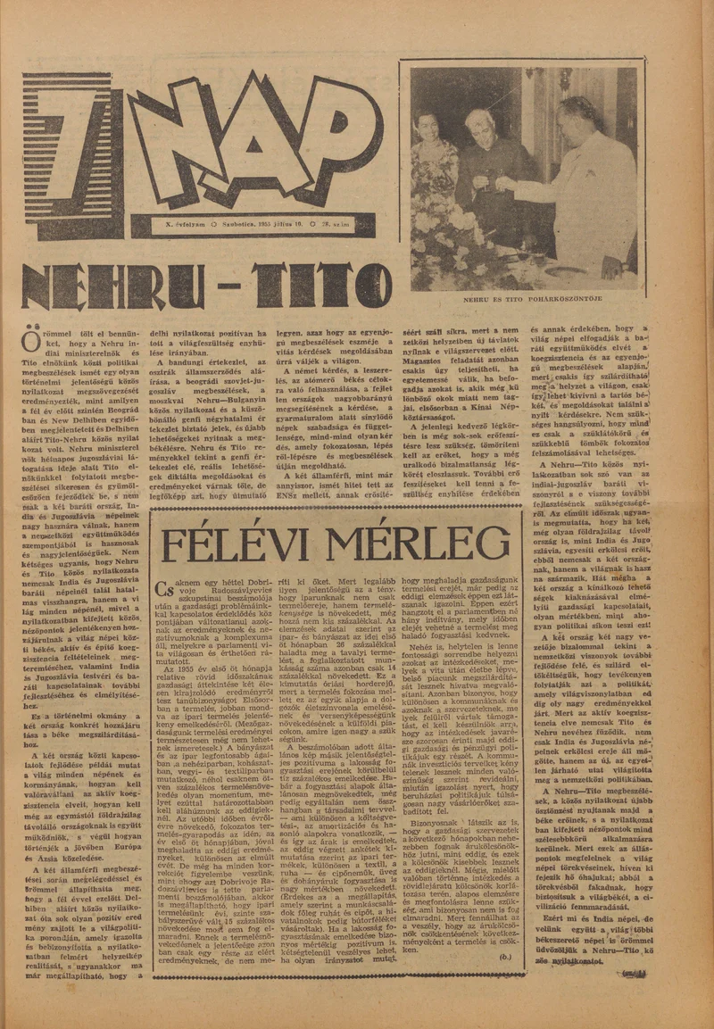 7 Nap, 10. évf. 1955. július 10. 28. sz. 1–16. oldal