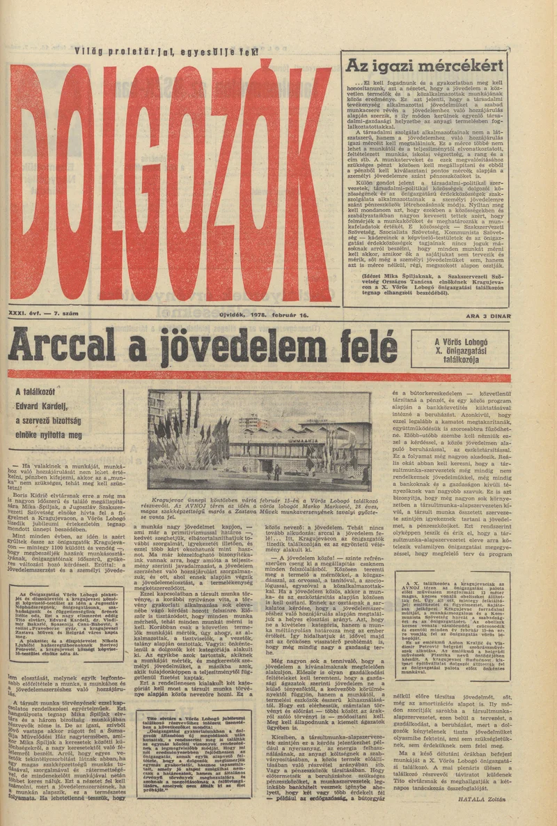 Dolgozók, 32. évf. 1978. február 16. 7. sz.