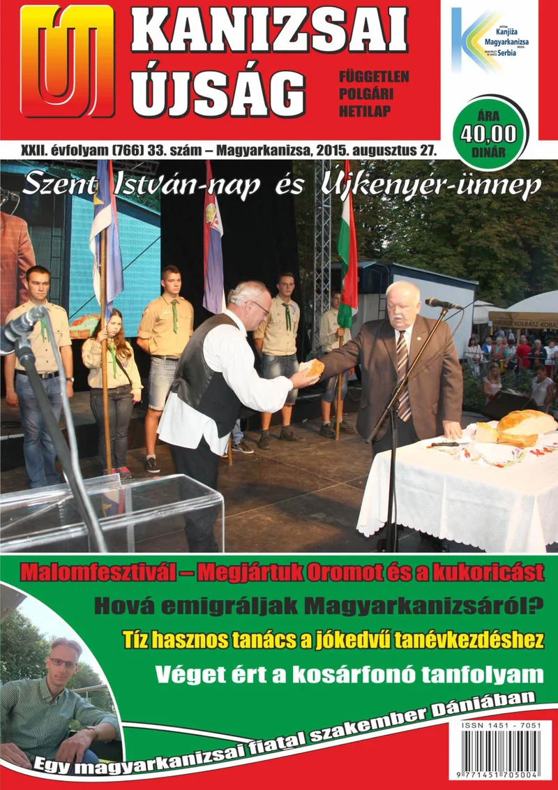 Új Kanizsai Újság, 22. évf. 2015. augusztus 27. 33. sz.