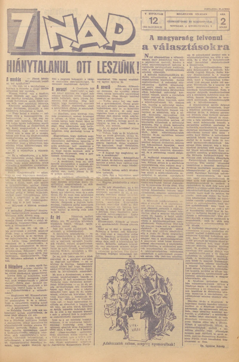 7 Nap, 5. évf. 1950. március 22. 12. sz. 1–4. oldal