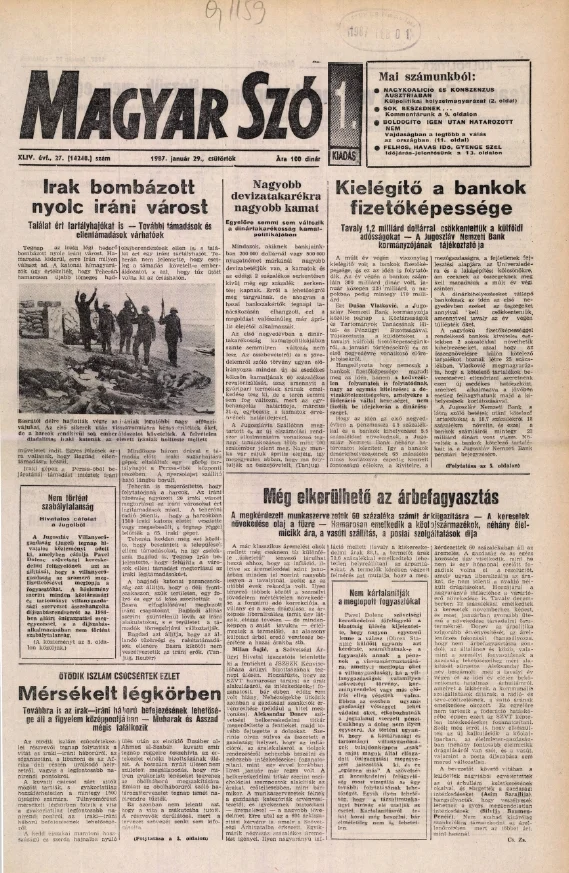 Magyar Szó, 44. évf. 1987. január 29. 27. sz. 1–20. oldal
