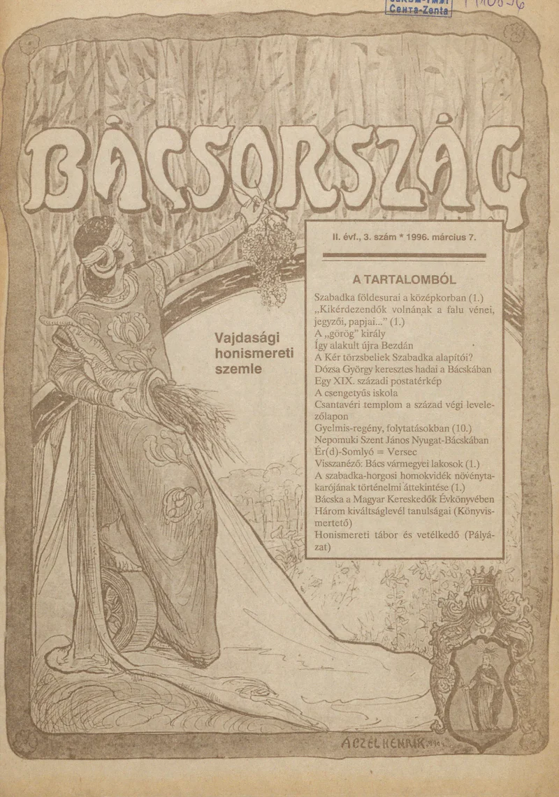 Bácsország, 2. évf. 1996. március 7. 3. sz.