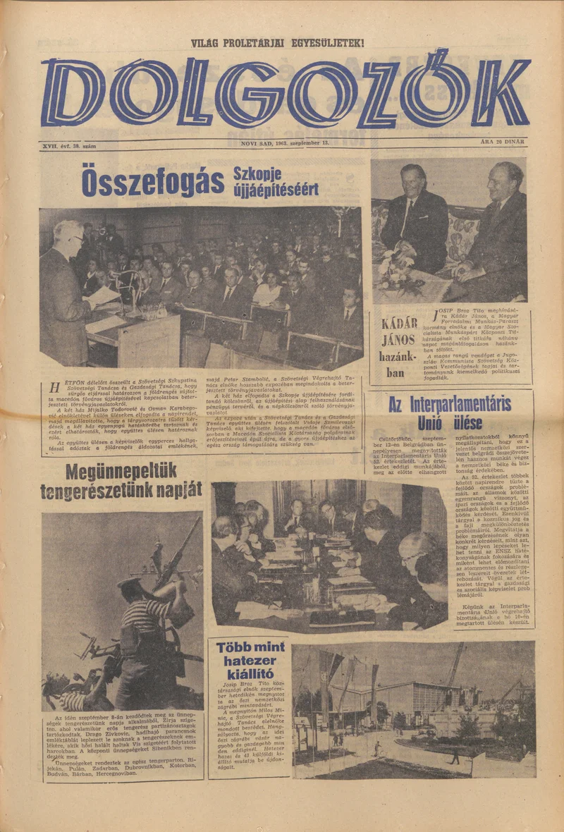 Dolgozók, 17. évf. 1963. szeptember 13. 38. sz.