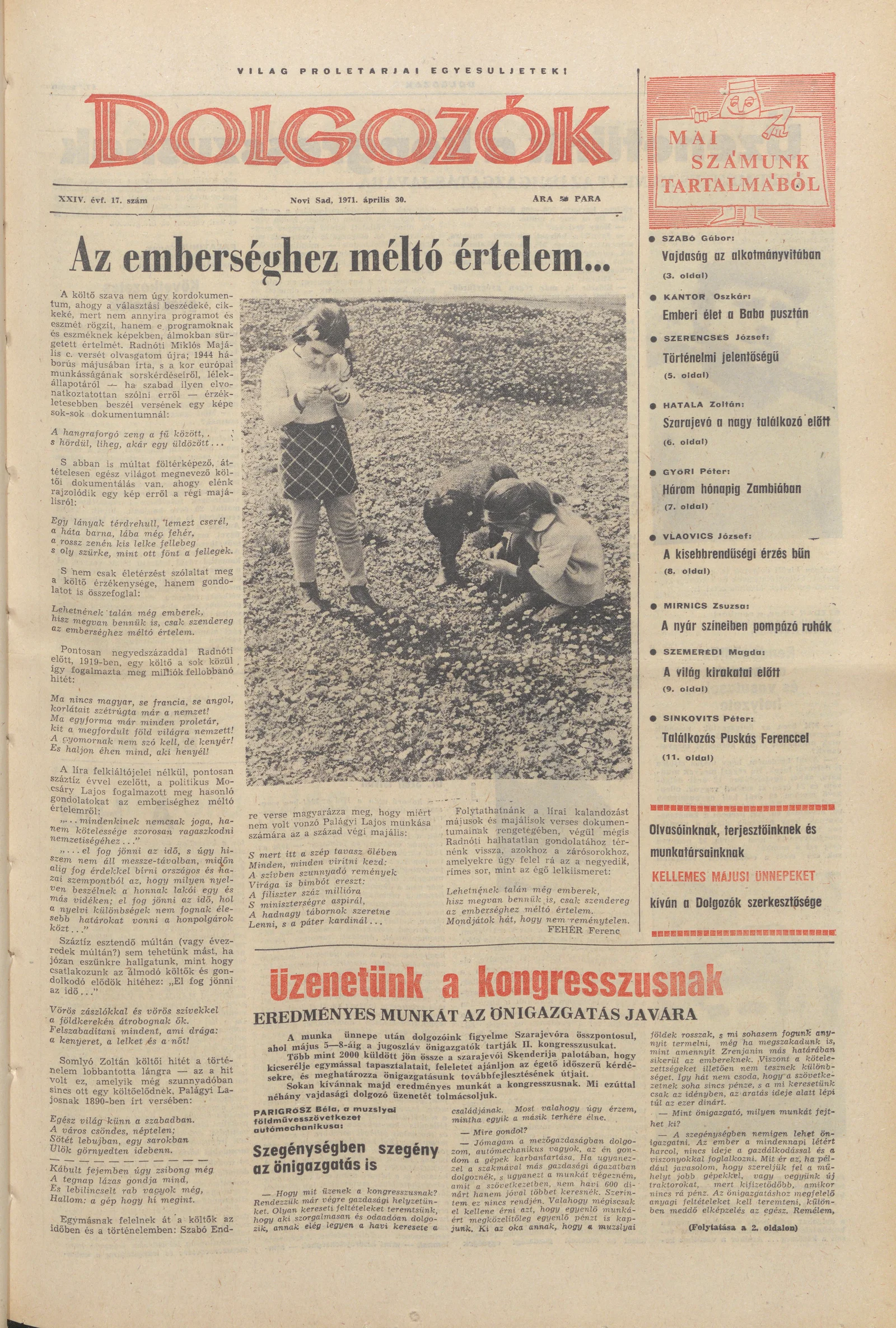Dolgozók, 25. évf. 1971. április 30. 17. sz.