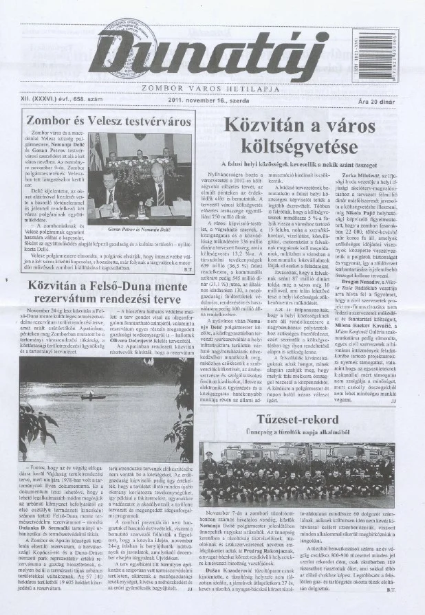 Dunatáj, 13. évf. 2011. november 16. 658. sz.