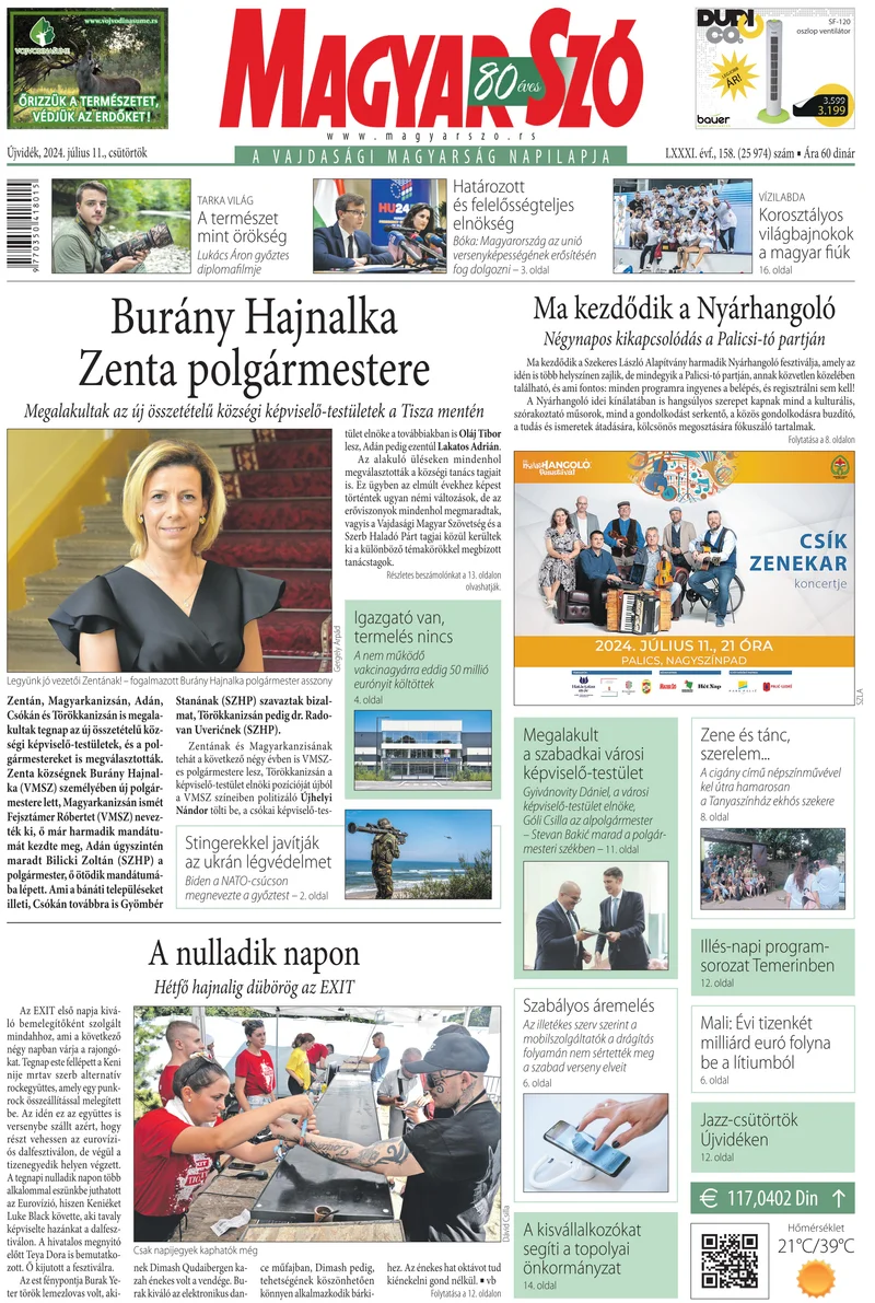 Magyar Szó, 81. évf. 2024. július 11. 158. sz. 1–20. oldal