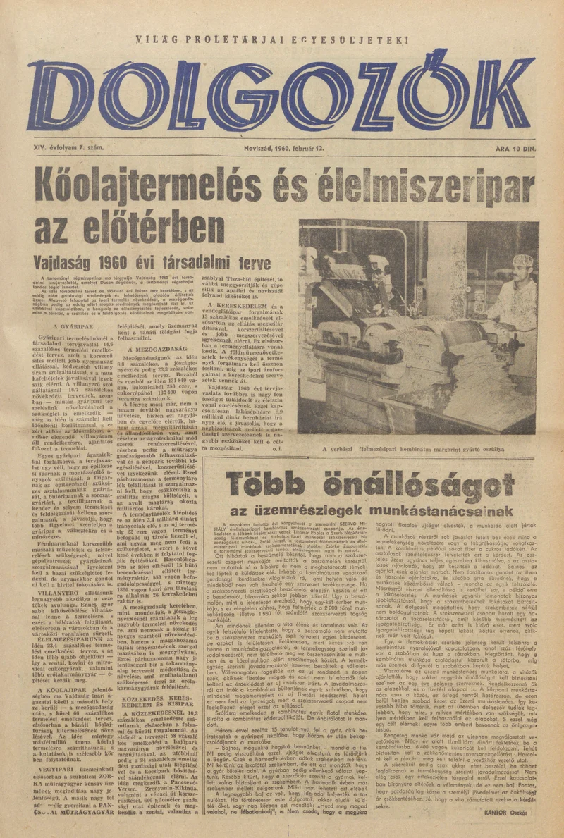 Dolgozók, 14. évf. 1960. február 12. 7. sz.