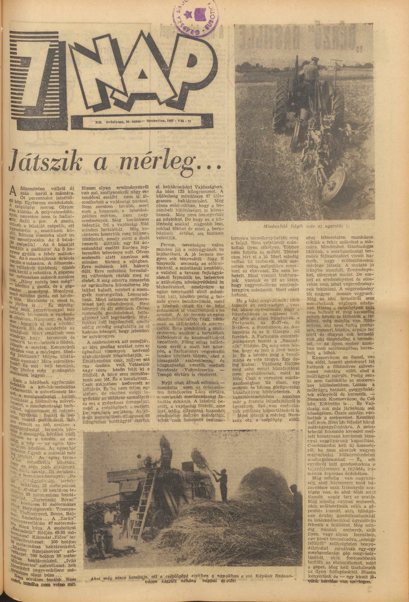 7 Nap, 12. évf. 1957. július 21. 30. sz.