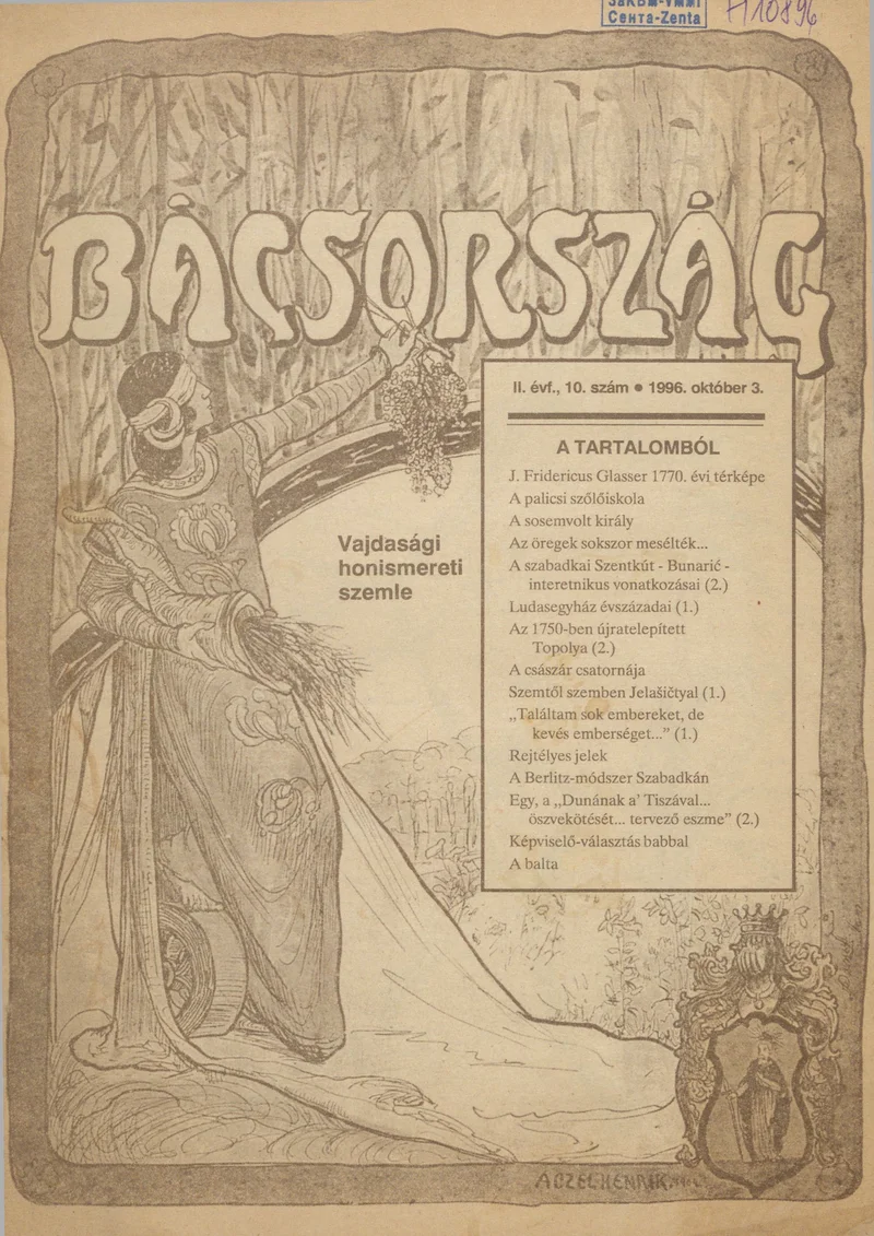 Bácsország, 2. évf. 1996. október 3. 10. sz.
