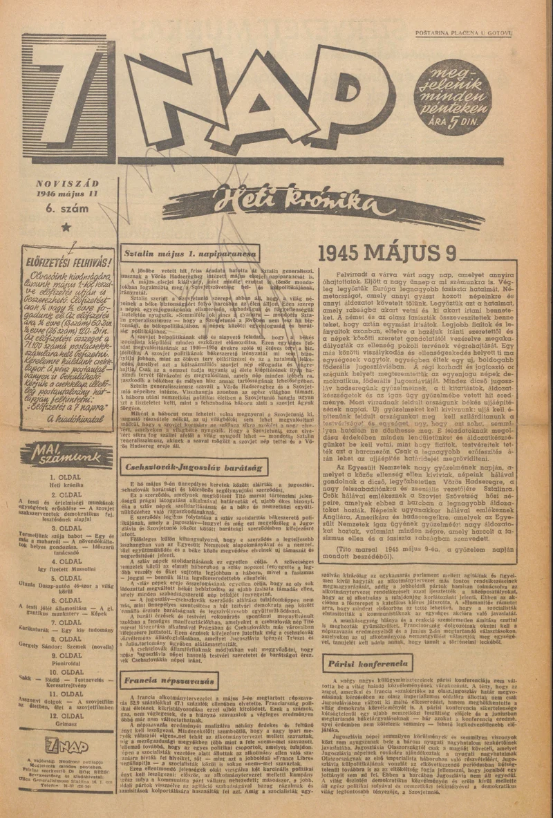 7 Nap, 1. évf. 1946. május 11. 6. sz. 1–12. oldal