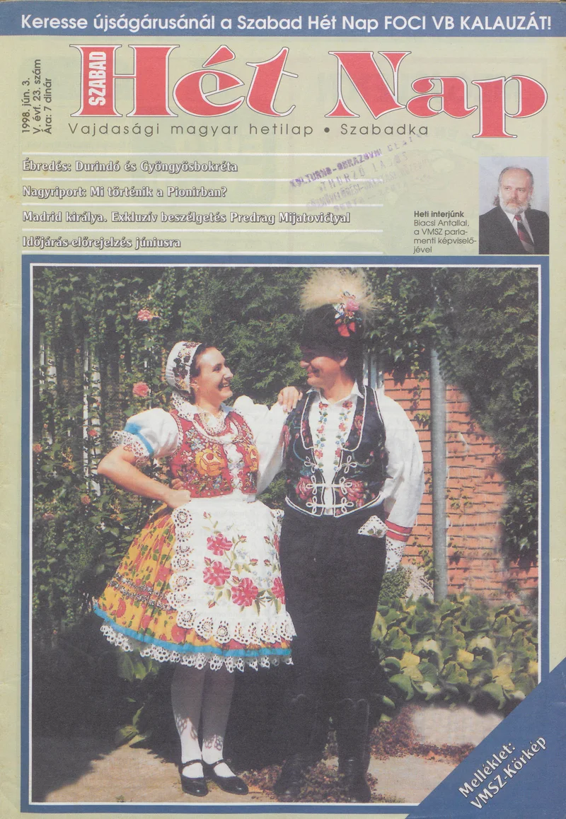 Szabad Hét Nap, 5. évf. 1998. június 3. 23. sz.